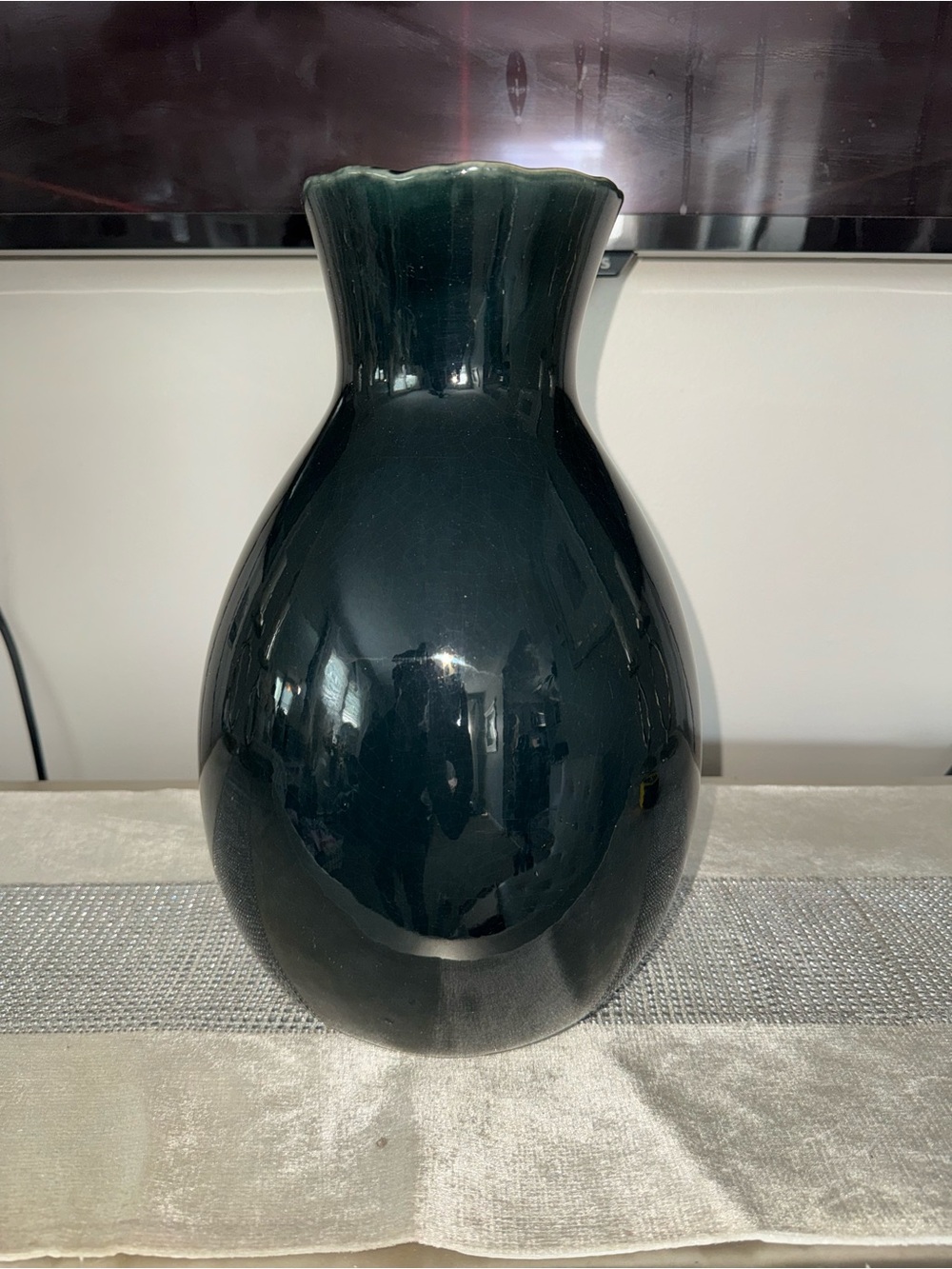 Like new, Hobby Lobby, black ceramic vase